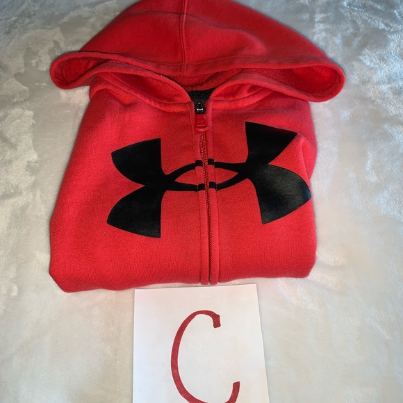 Under Armour hooded zip front hoodie jacket . Sz 4 - Picture 3 of 6